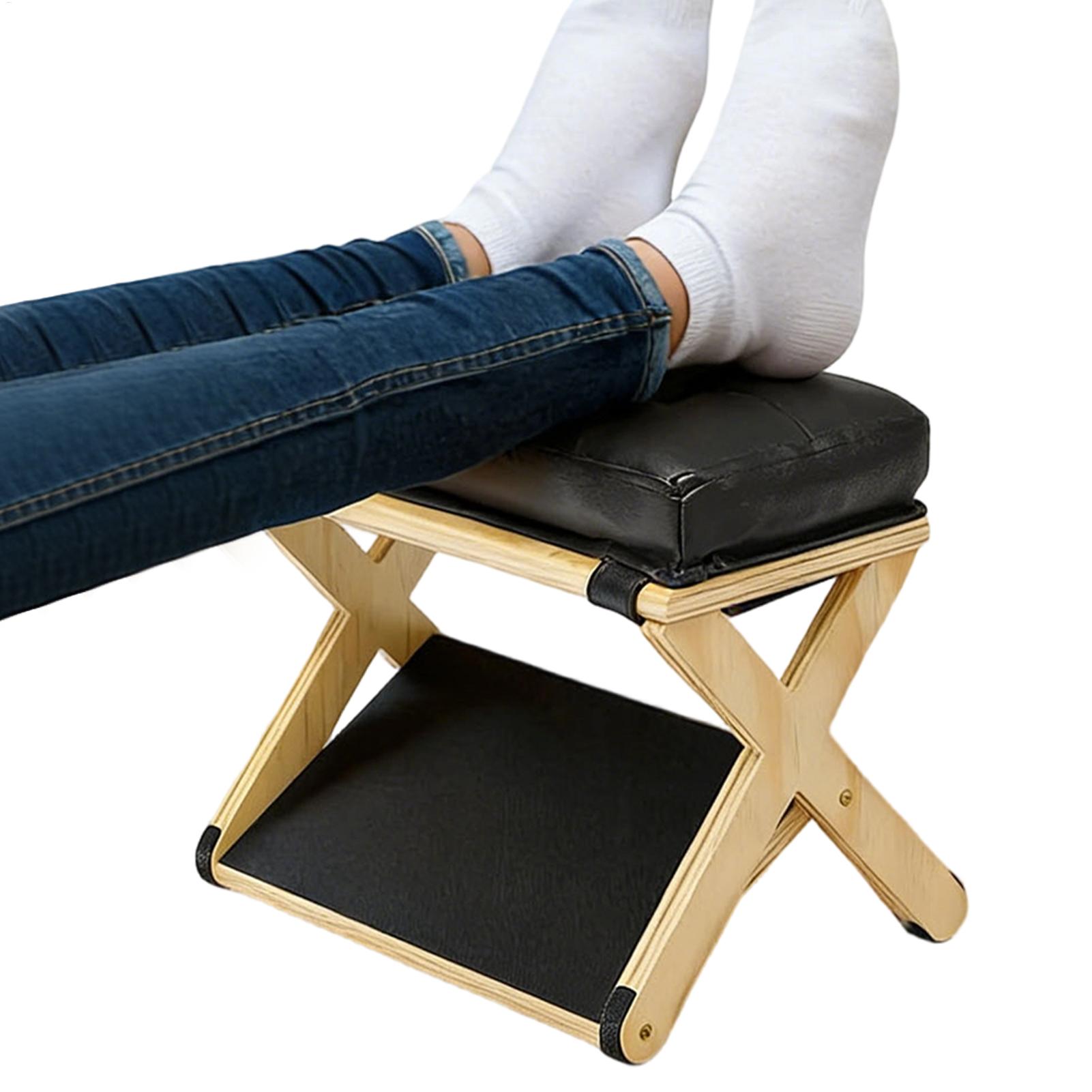 Footrest Under Desk - Repose-pieds en bois à double couche,